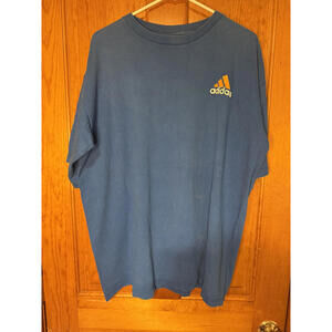 Vintage Adidas Men's Blue Activewear T-Shirt Size XL